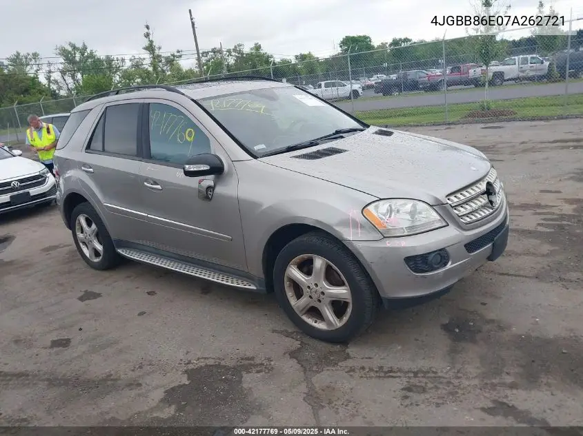 2007 Mercedes-Benz Ml 350 4Matic VIN: 4JGBB86E07A262721 Lot: 42177769