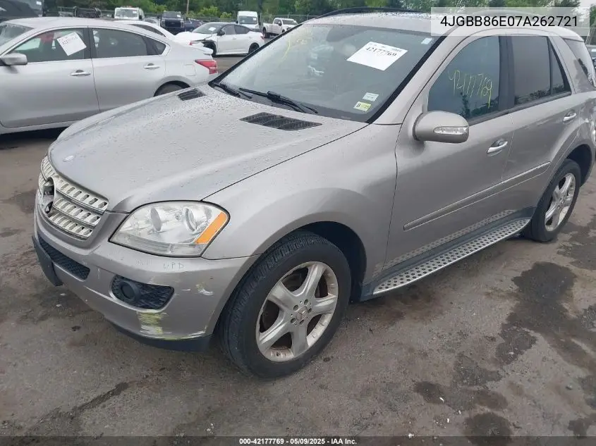 2007 Mercedes-Benz Ml 350 4Matic VIN: 4JGBB86E07A262721 Lot: 42177769