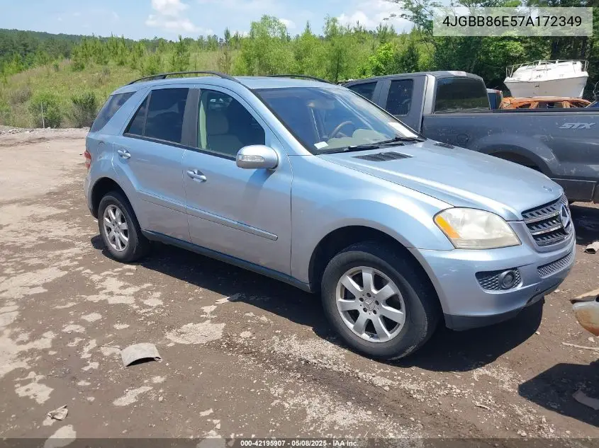 2007 Mercedes-Benz Ml 350 4Matic VIN: 4JGBB86E57A172349 Lot: 42195907