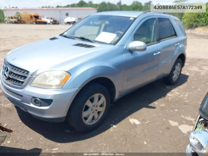 2007 Mercedes-Benz Ml 350 4Matic VIN: 4JGBB86E57A172349 Lot: 42195907