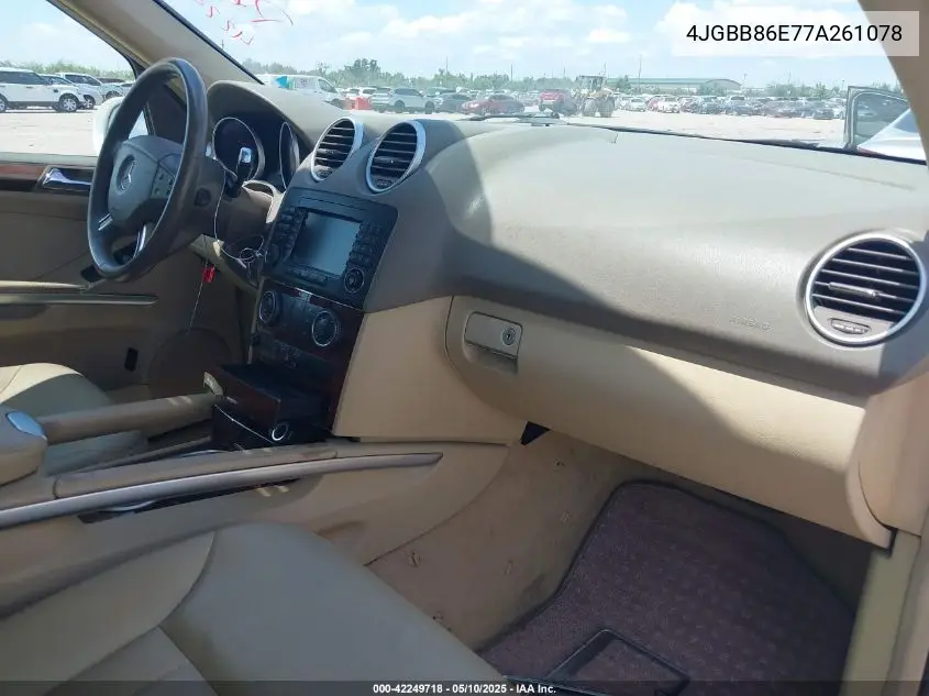 2007 Mercedes-Benz Ml 350 4Matic VIN: 4JGBB86E77A261078 Lot: 42249718
