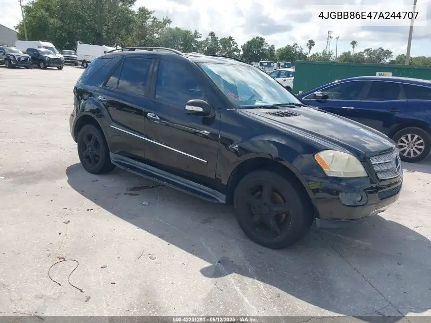 2007 Mercedes-Benz Ml 350 4Matic VIN: 4JGBB86E47A244707 Lot: 42251291