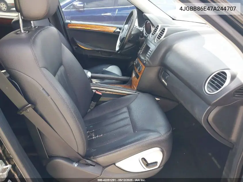 2007 Mercedes-Benz Ml 350 4Matic VIN: 4JGBB86E47A244707 Lot: 42251291
