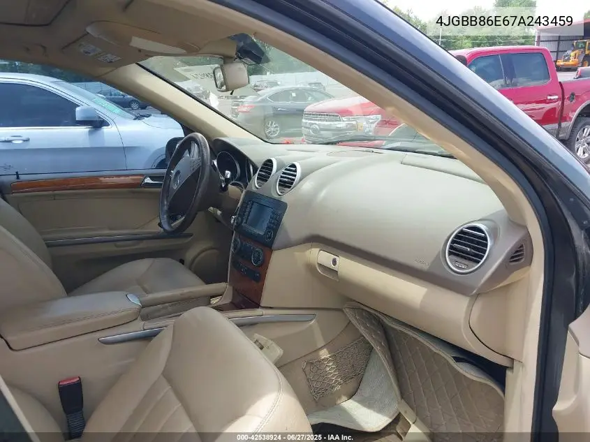2007 Mercedes-Benz Ml 350 4Matic VIN: 4JGBB86E67A243459 Lot: 42538924