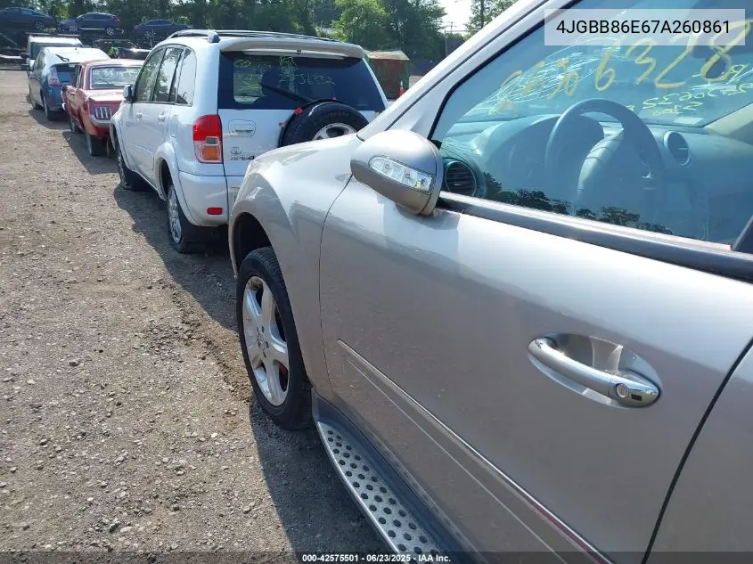 2007 Mercedes-Benz Ml 350 4Matic VIN: 4JGBB86E67A260861 Lot: 42575501