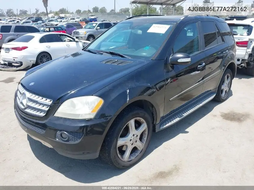 2007 Mercedes-Benz Ml 350 4Matic VIN: 4JGBB86E77A272162 Lot: 42584221