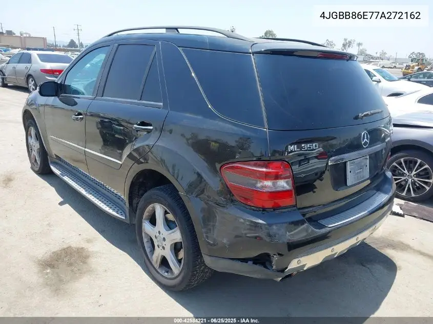 2007 Mercedes-Benz Ml 350 4Matic VIN: 4JGBB86E77A272162 Lot: 42584221