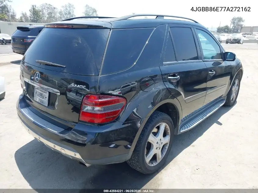 2007 Mercedes-Benz Ml 350 4Matic VIN: 4JGBB86E77A272162 Lot: 42584221
