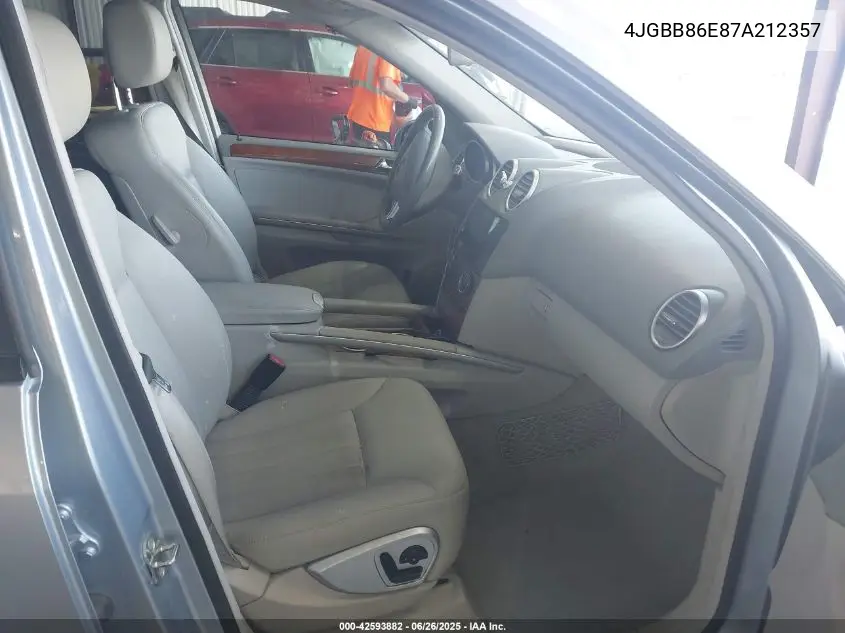 2007 Mercedes-Benz Ml 350 4Matic VIN: 4JGBB86E87A212357 Lot: 42593882
