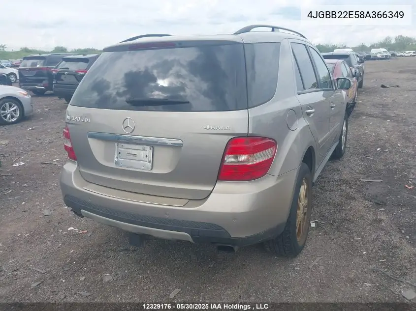 2008 Mercedes-Benz Ml 320 Cdi 4Matic VIN: 4JGBB22E58A366349 Lot: 12329176