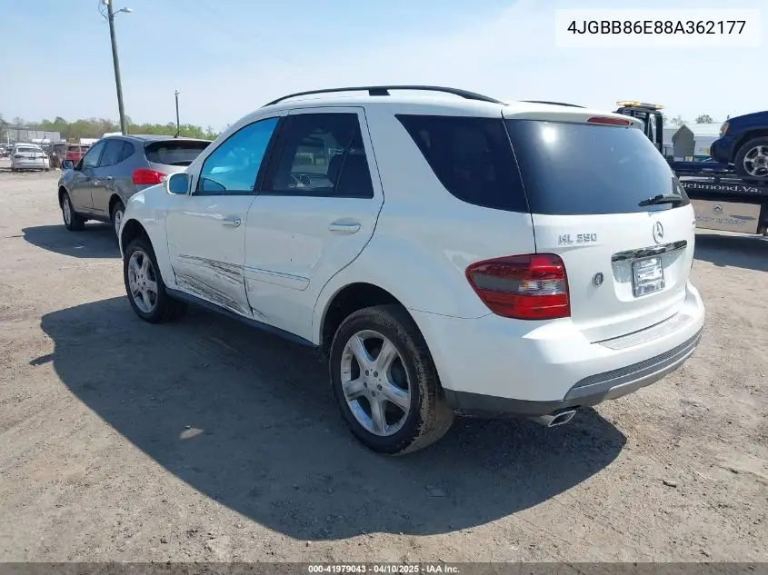 2008 Mercedes-Benz Ml 350 4Matic VIN: 4JGBB86E88A362177 Lot: 41979043
