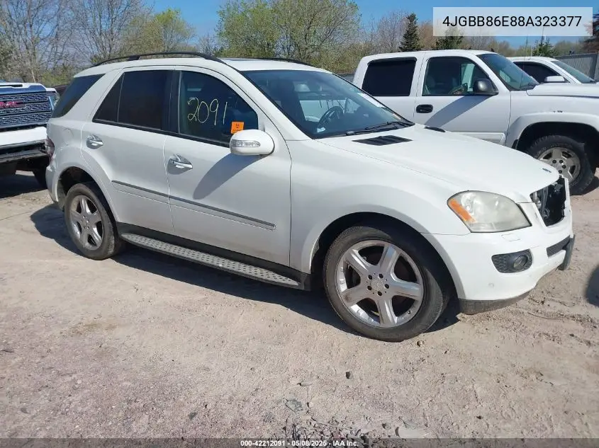 2008 Mercedes-Benz Ml 350 4Matic VIN: 4JGBB86E88A323377 Lot: 42212091