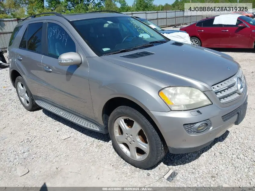 2008 Mercedes-Benz Ml 350 4Matic VIN: 4JGBB86E28A319325 Lot: 42238563