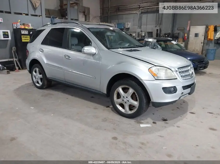 2008 Mercedes-Benz Ml 350 4Matic VIN: 4JGBB86E98A366223 Lot: 42239497