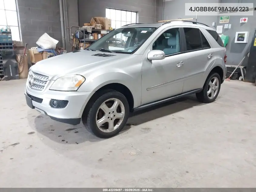 2008 Mercedes-Benz Ml 350 4Matic VIN: 4JGBB86E98A366223 Lot: 42239497