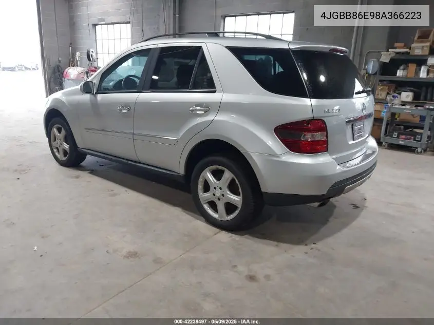 2008 Mercedes-Benz Ml 350 4Matic VIN: 4JGBB86E98A366223 Lot: 42239497