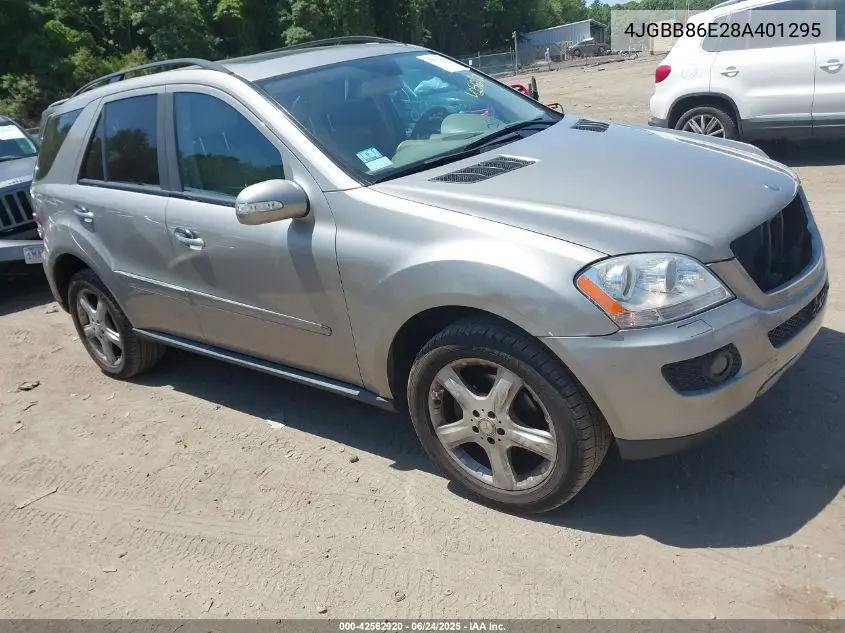 2008 Mercedes-Benz Ml 350 4Matic VIN: 4JGBB86E28A401295 Lot: 42562920