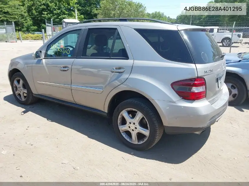 2008 Mercedes-Benz Ml 350 4Matic VIN: 4JGBB86E28A401295 Lot: 42562920
