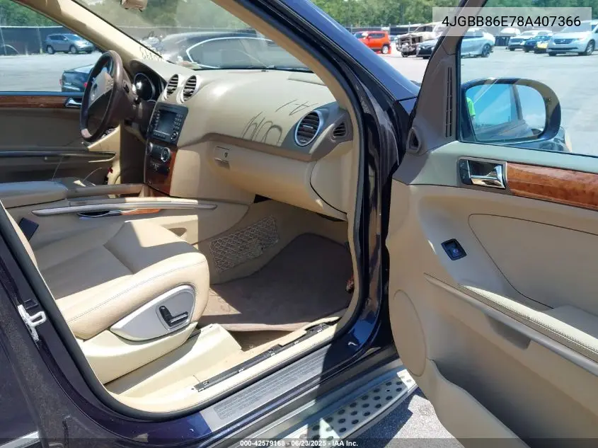 2008 Mercedes-Benz Ml 350 4Matic VIN: 4JGBB86E78A407366 Lot: 42579168
