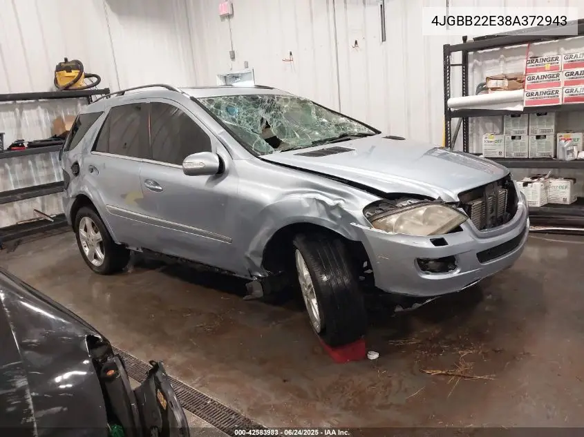 2008 Mercedes-Benz Ml 320 Cdi 4Matic VIN: 4JGBB22E38A372943 Lot: 42583983