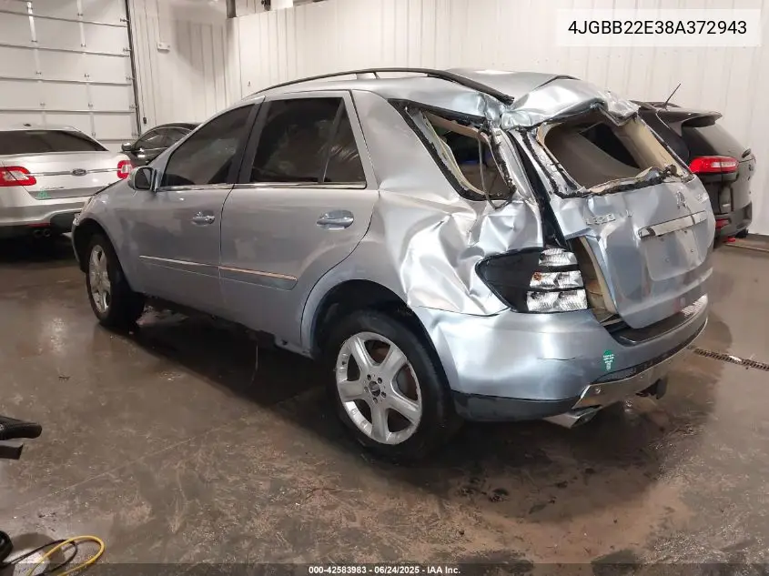 2008 Mercedes-Benz Ml 320 Cdi 4Matic VIN: 4JGBB22E38A372943 Lot: 42583983