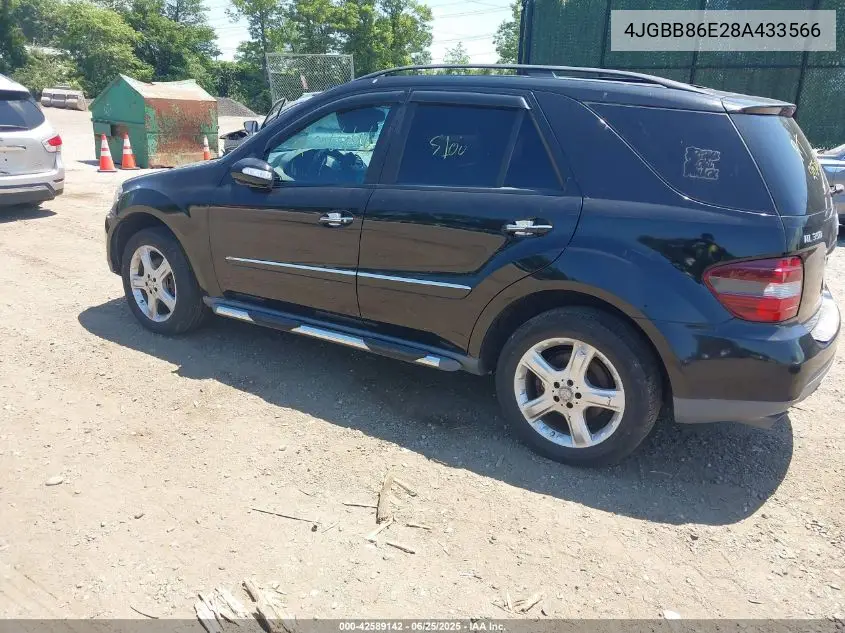 2008 Mercedes-Benz Ml 350 4Matic VIN: 4JGBB86E28A433566 Lot: 42589142