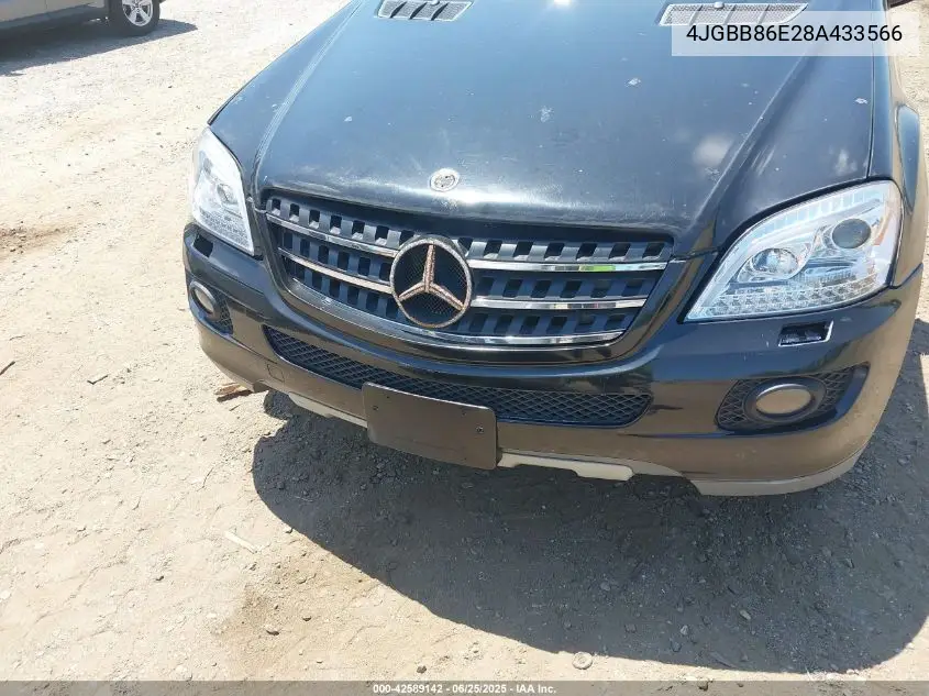 2008 Mercedes-Benz Ml 350 4Matic VIN: 4JGBB86E28A433566 Lot: 42589142