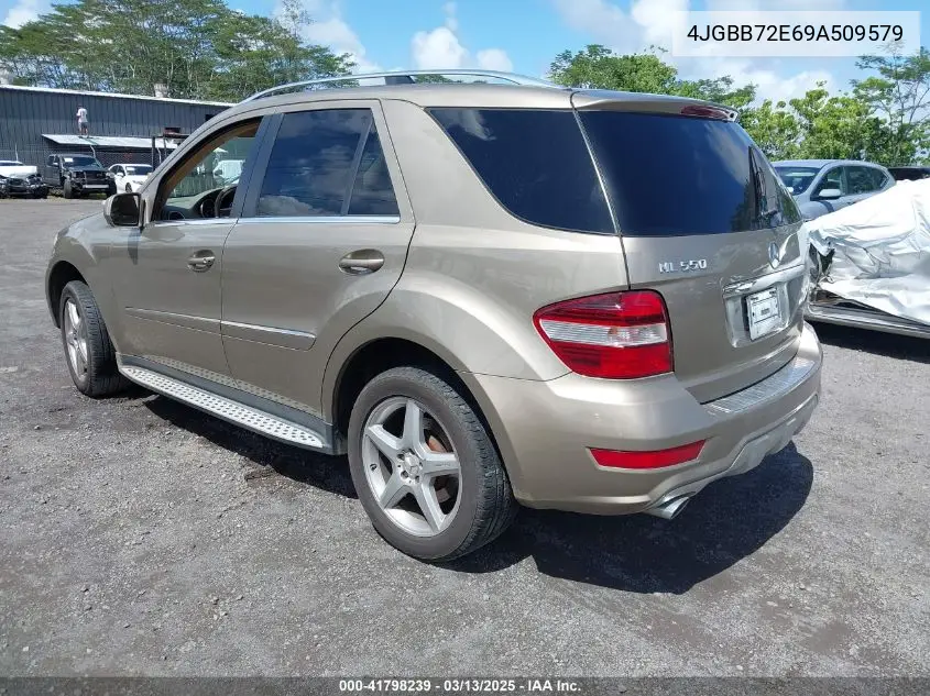 2009 Mercedes-Benz Ml 550 4Matic VIN: 4JGBB72E69A509579 Lot: 41798239