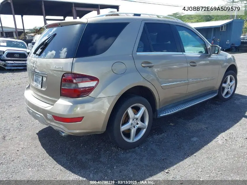 2009 Mercedes-Benz Ml 550 4Matic VIN: 4JGBB72E69A509579 Lot: 41798239