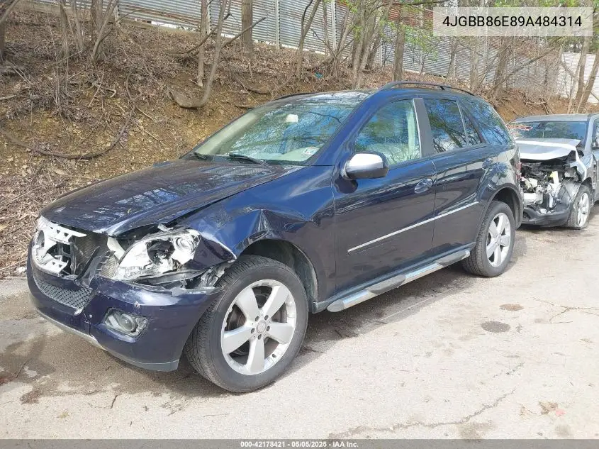 2009 Mercedes-Benz Ml 350 4Matic VIN: 4JGBB86E89A484314 Lot: 42178421