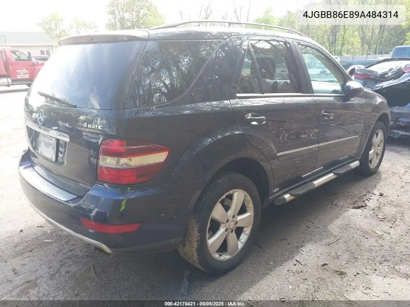 2009 Mercedes-Benz Ml 350 4Matic VIN: 4JGBB86E89A484314 Lot: 42178421
