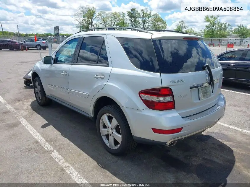 2009 Mercedes-Benz Ml 350 4Matic VIN: 4JGBB86E09A508864 Lot: 42211990