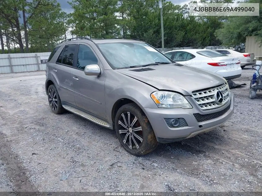 2009 Mercedes-Benz Ml 350 4Matic VIN: 4JGBB86E69A499040 Lot: 42233546