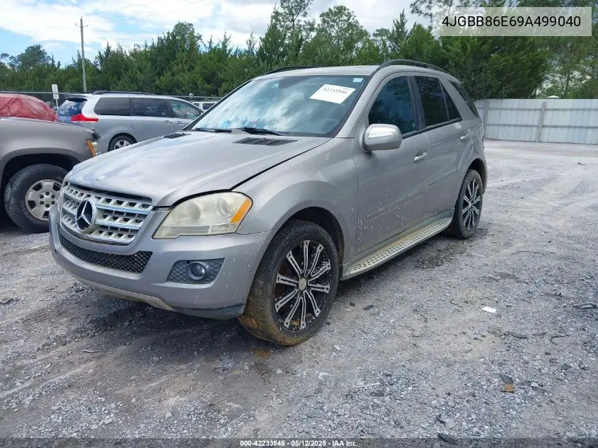 2009 Mercedes-Benz Ml 350 4Matic VIN: 4JGBB86E69A499040 Lot: 42233546