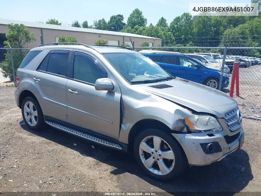 2009 Mercedes-Benz Ml 350 4Matic VIN: 4JGBB86EX9A451007 Lot: 42570113