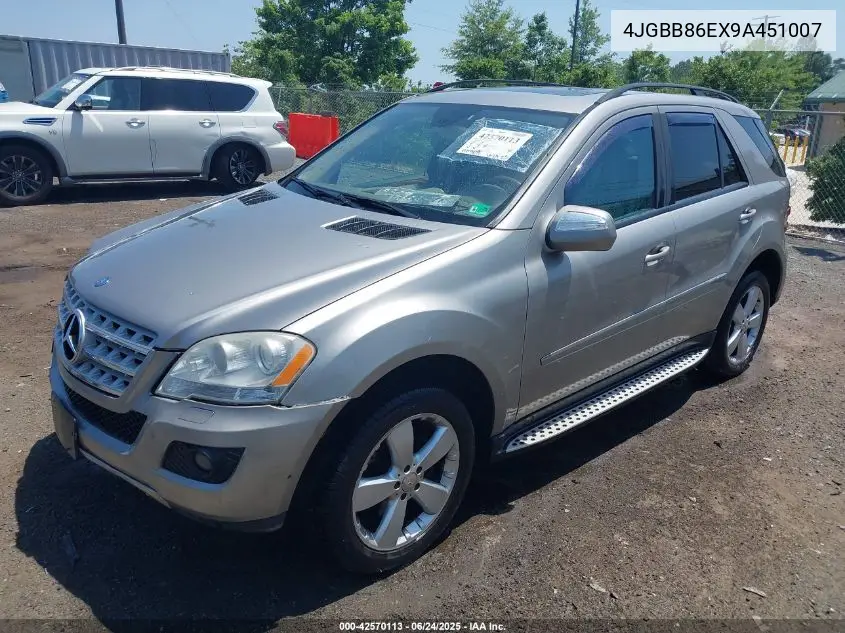 2009 Mercedes-Benz Ml 350 4Matic VIN: 4JGBB86EX9A451007 Lot: 42570113