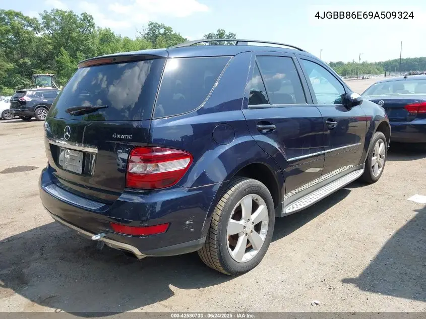 2009 Mercedes-Benz Ml 350 4Matic VIN: 4JGBB86E69A509324 Lot: 42580733