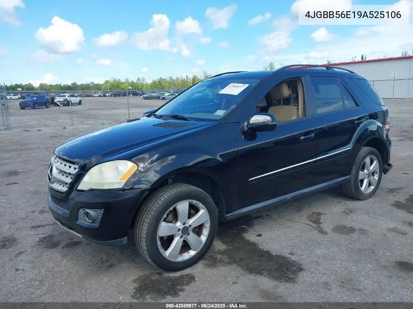 2009 Mercedes-Benz Ml 350 VIN: 4JGBB56E19A525106 Lot: 42589977