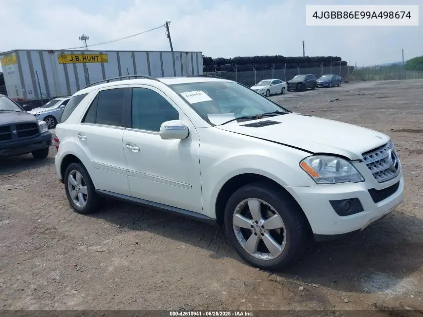 2009 Mercedes-Benz Ml 350 4Matic VIN: 4JGBB86E99A498674 Lot: 42610941