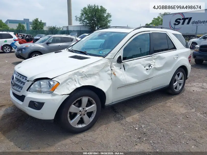 2009 Mercedes-Benz Ml 350 4Matic VIN: 4JGBB86E99A498674 Lot: 42610941