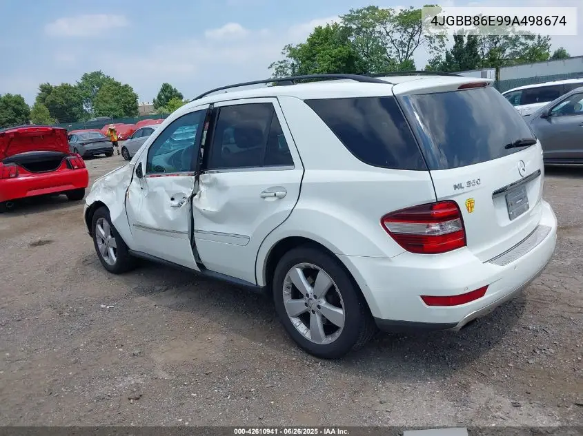 2009 Mercedes-Benz Ml 350 4Matic VIN: 4JGBB86E99A498674 Lot: 42610941