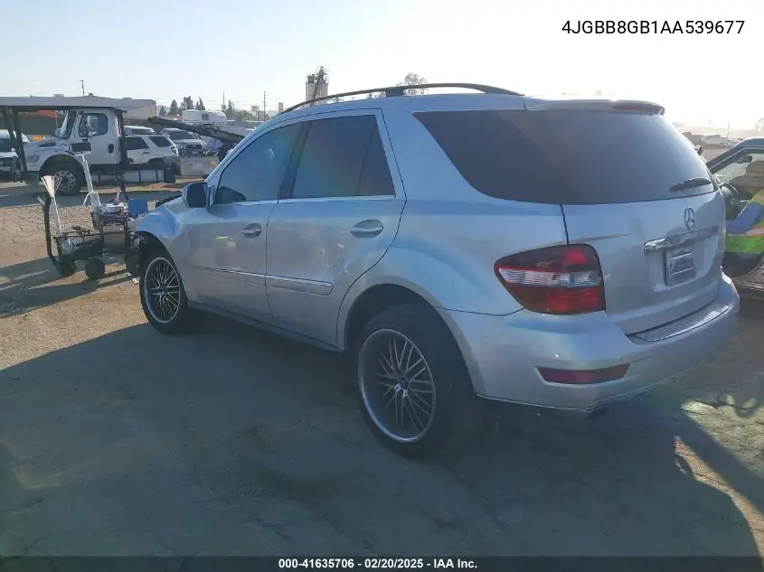 2010 Mercedes-Benz Ml 350 4Matic VIN: 4JGBB8GB1AA539677 Lot: 41635706