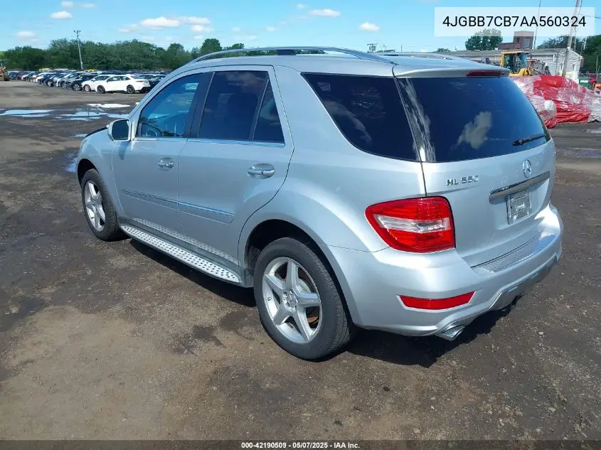 2010 Mercedes-Benz Ml 550 4Matic VIN: 4JGBB7CB7AA560324 Lot: 42190509