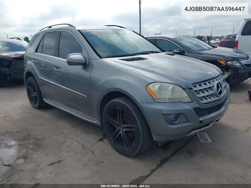 2010 Mercedes-Benz Ml 350 VIN: 4JGBB5GB7AA596447 Lot: 42199553