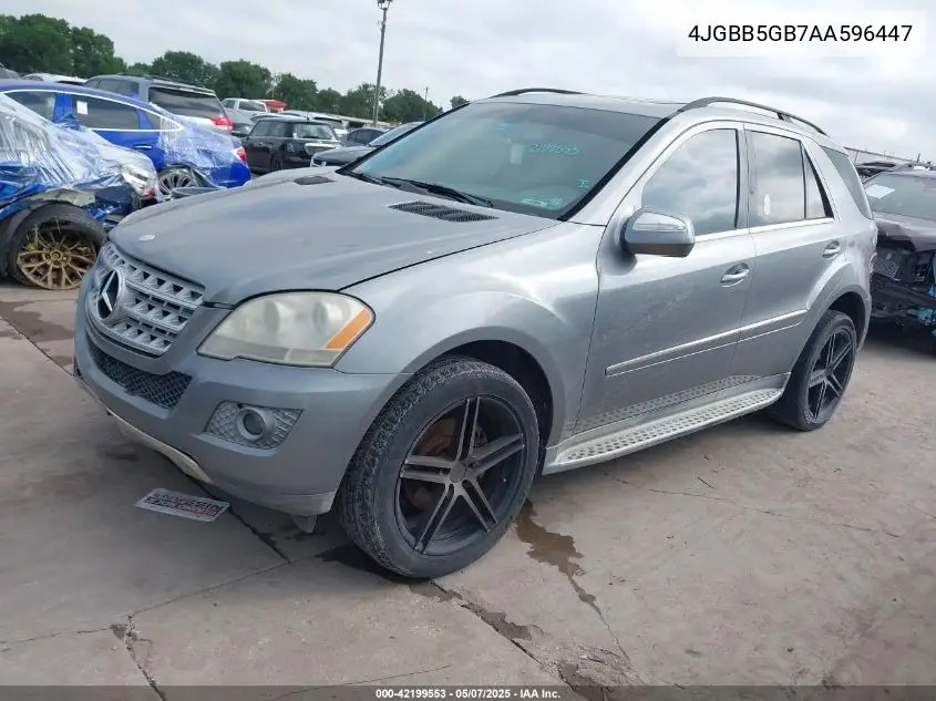 2010 Mercedes-Benz Ml 350 VIN: 4JGBB5GB7AA596447 Lot: 42199553