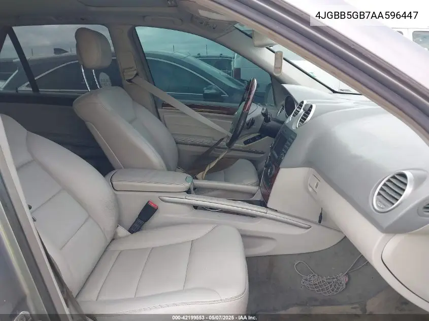 2010 Mercedes-Benz Ml 350 VIN: 4JGBB5GB7AA596447 Lot: 42199553