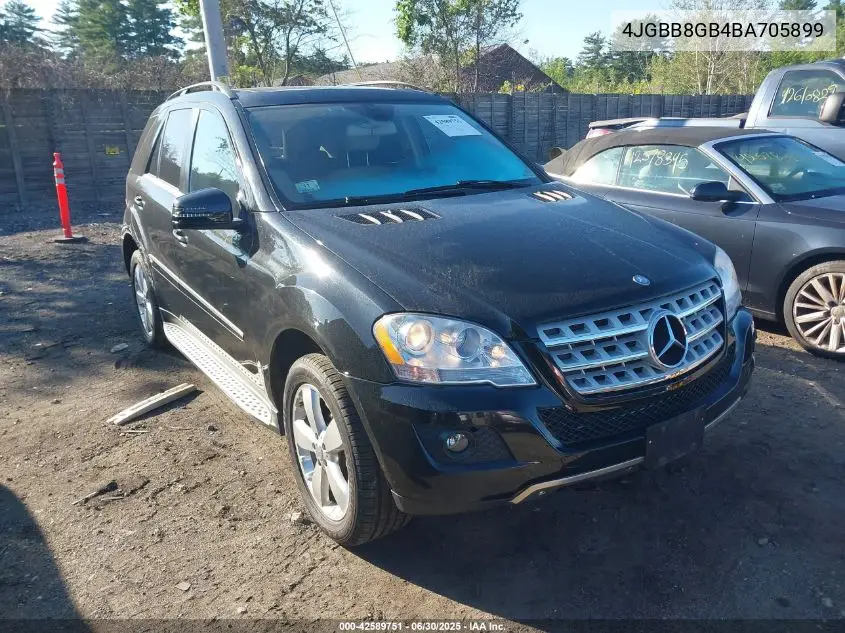 2011 Mercedes-Benz Ml 350 4Matic VIN: 4JGBB8GB4BA705899 Lot: 42589751
