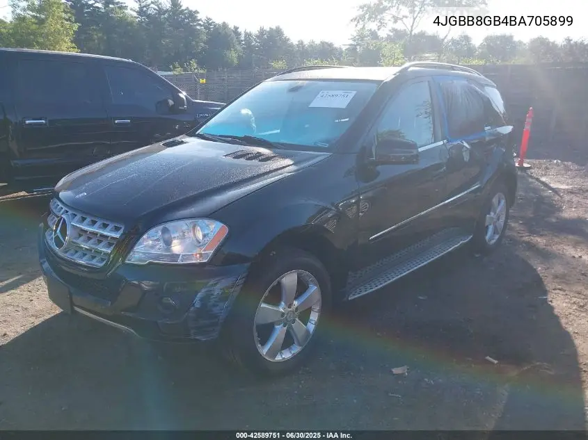 2011 Mercedes-Benz Ml 350 4Matic VIN: 4JGBB8GB4BA705899 Lot: 42589751