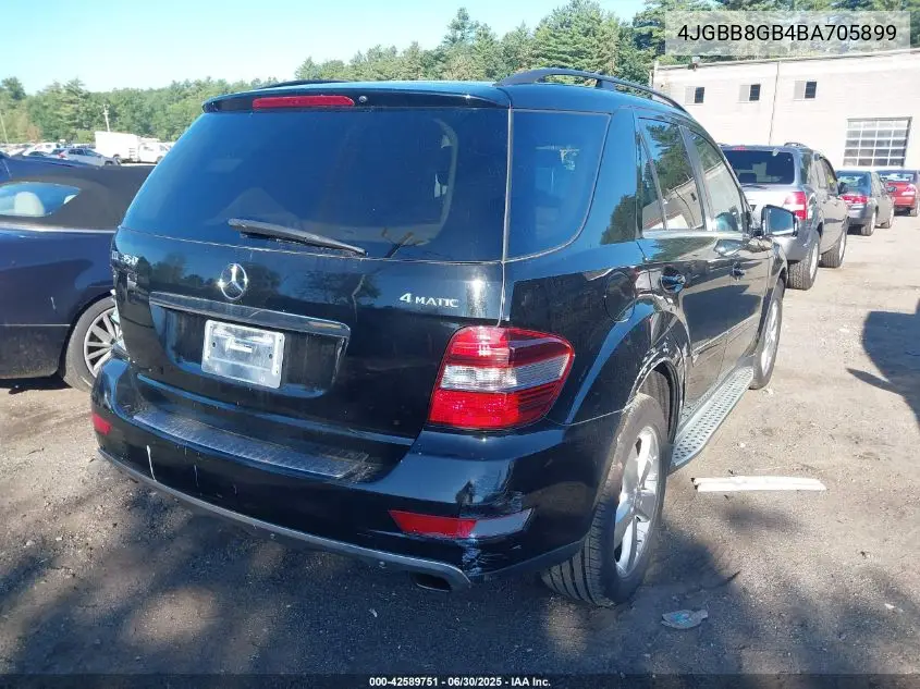 2011 Mercedes-Benz Ml 350 4Matic VIN: 4JGBB8GB4BA705899 Lot: 42589751