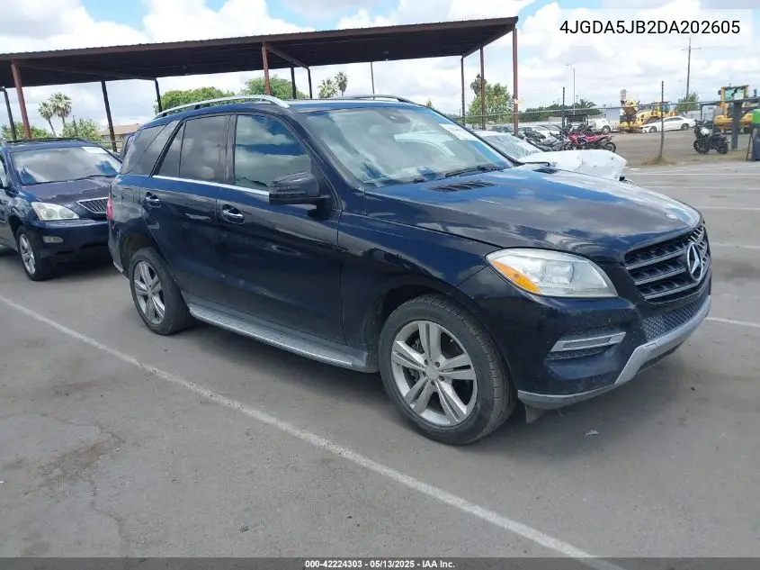 2013 Mercedes-Benz Ml 350 VIN: 4JGDA5JB2DA202605 Lot: 42224303